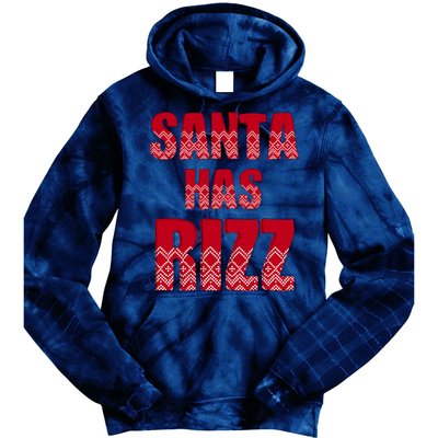 Santa Has Rizz Funny Gen Alpha Slang Christmas Teacher Tie Dye Hoodie