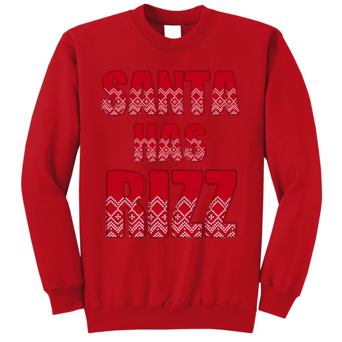 Santa Has Rizz Funny Gen Alpha Slang Christmas Teacher Sweatshirt