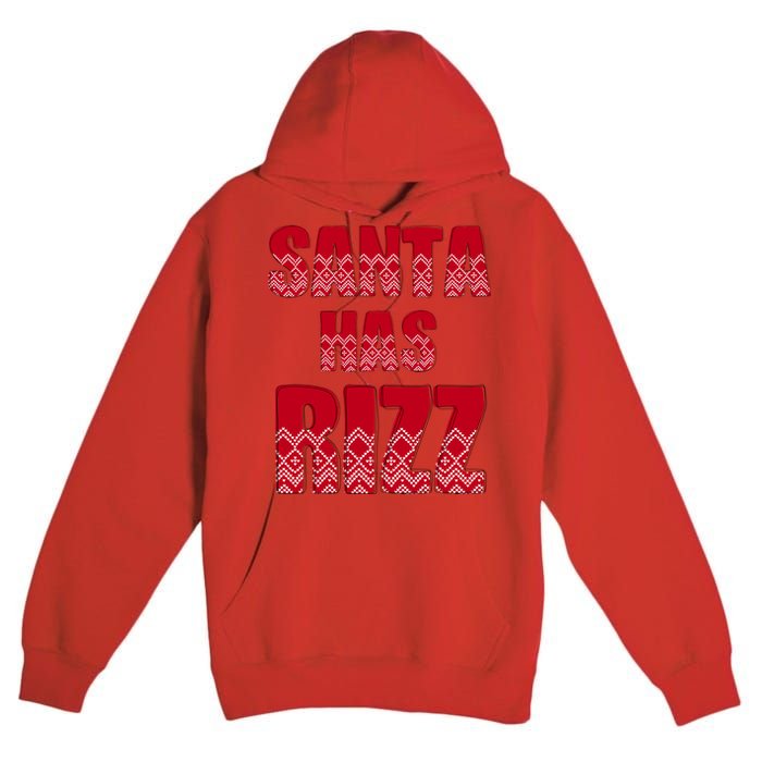 Santa Has Rizz Funny Gen Alpha Slang Christmas Teacher Premium Pullover Hoodie