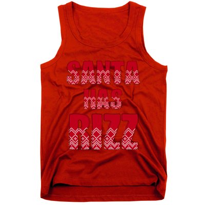 Santa Has Rizz Funny Gen Alpha Slang Christmas Teacher Tank Top