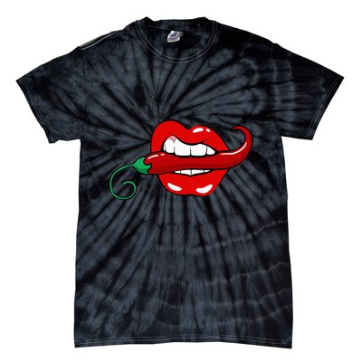 Sexy Hot Red Chili Pepper Lips Tie-Dye T-Shirt