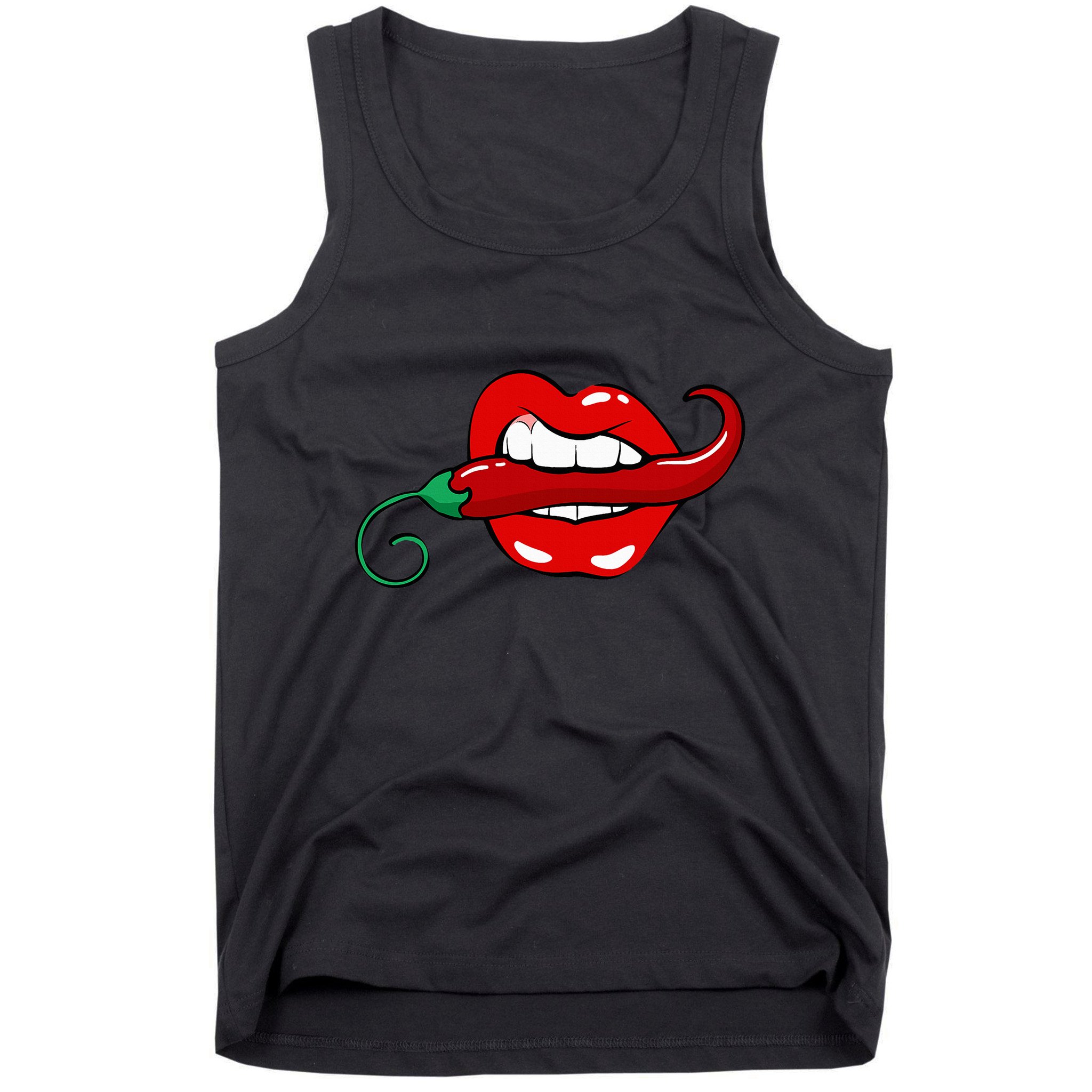 Sexy Hot Red Chili Pepper Lips Tank Top
