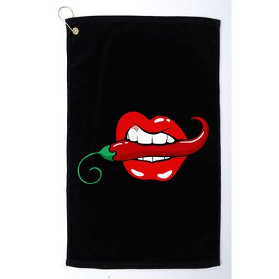 Sexy Hot Red Chili Pepper Lips Golf Towel