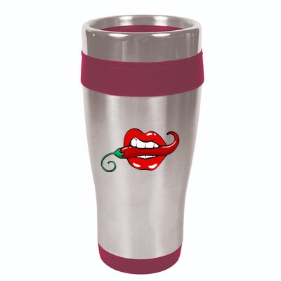 Sexy Hot Red Chili Pepper Lips 16oz Travel Tumbler