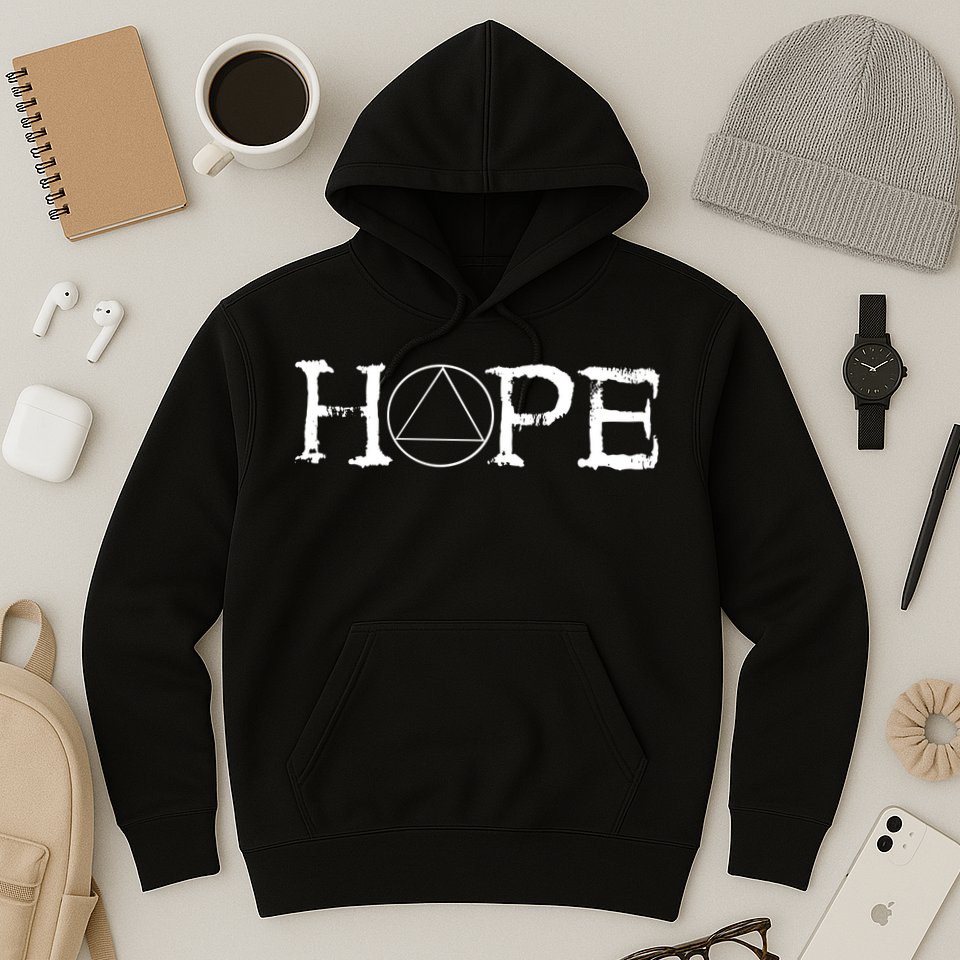Sobriety Hope Recovery Alcoholic Sober Recover Aa Support Cool Gift Hoodie