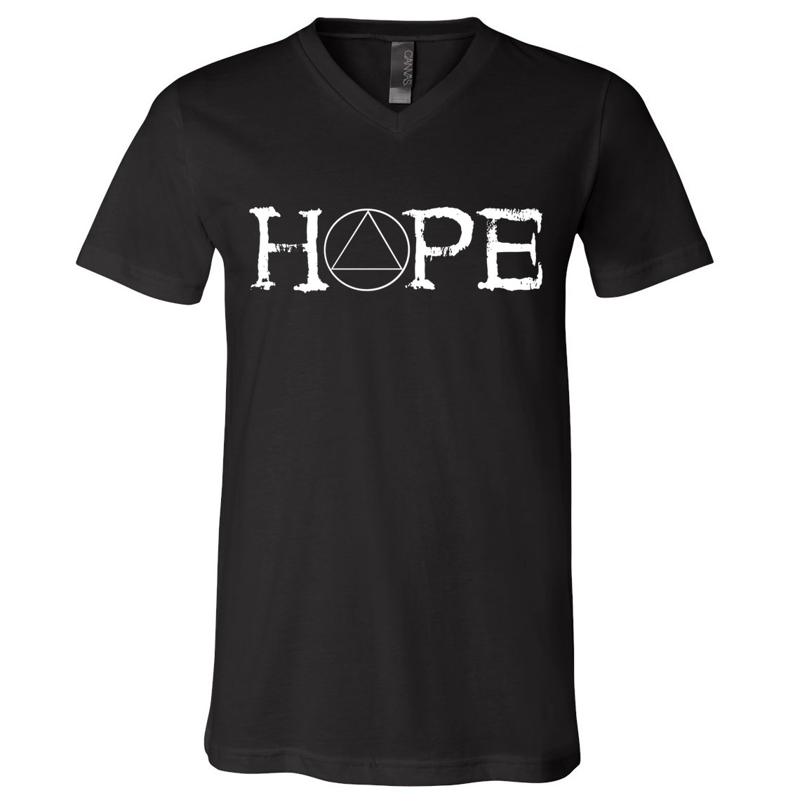 Sobriety Hope Recovery Alcoholic Sober Recover Aa Support Cool Gift V-Neck T-Shirt