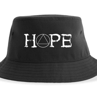Sobriety Hope Recovery Alcoholic Sober Recover Aa Support Cool Gift Sustainable Bucket Hat