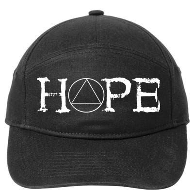 Sobriety Hope Recovery Alcoholic Sober Recover Aa Support Cool Gift 7-Panel Snapback Hat
