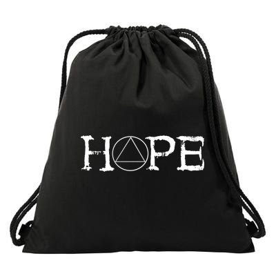 Sobriety Hope Recovery Alcoholic Sober Recover Aa Support Cool Gift Drawstring Bag