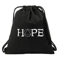 Sobriety Hope Recovery Alcoholic Sober Recover Aa Support Cool Gift Drawstring Bag