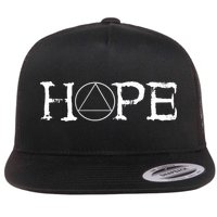 Sobriety Hope Recovery Alcoholic Sober Recover Aa Support Cool Gift Flat Bill Trucker Hat