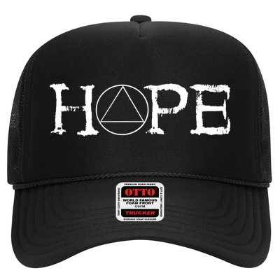 Sobriety Hope Recovery Alcoholic Sober Recover Aa Support Cool Gift Trucker Hat