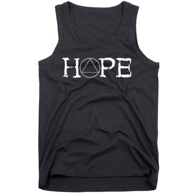 Sobriety Hope Recovery Alcoholic Sober Recover Aa Support Cool Gift Tank Top