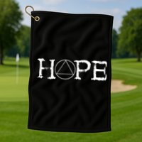 Sobriety Hope Recovery Alcoholic Sober Recover Aa Support Cool Gift Golf Towel