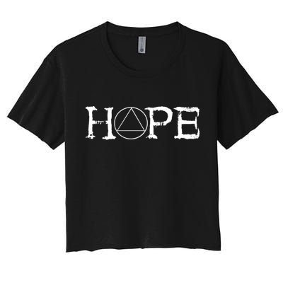 Sobriety Hope Recovery Alcoholic Sober Recover Aa Support Cool Gift Crop Top