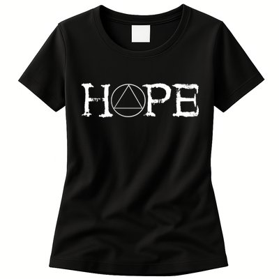 Sobriety Hope Recovery Alcoholic Sober Recover Aa Support Cool Gift Womens T-Shirt