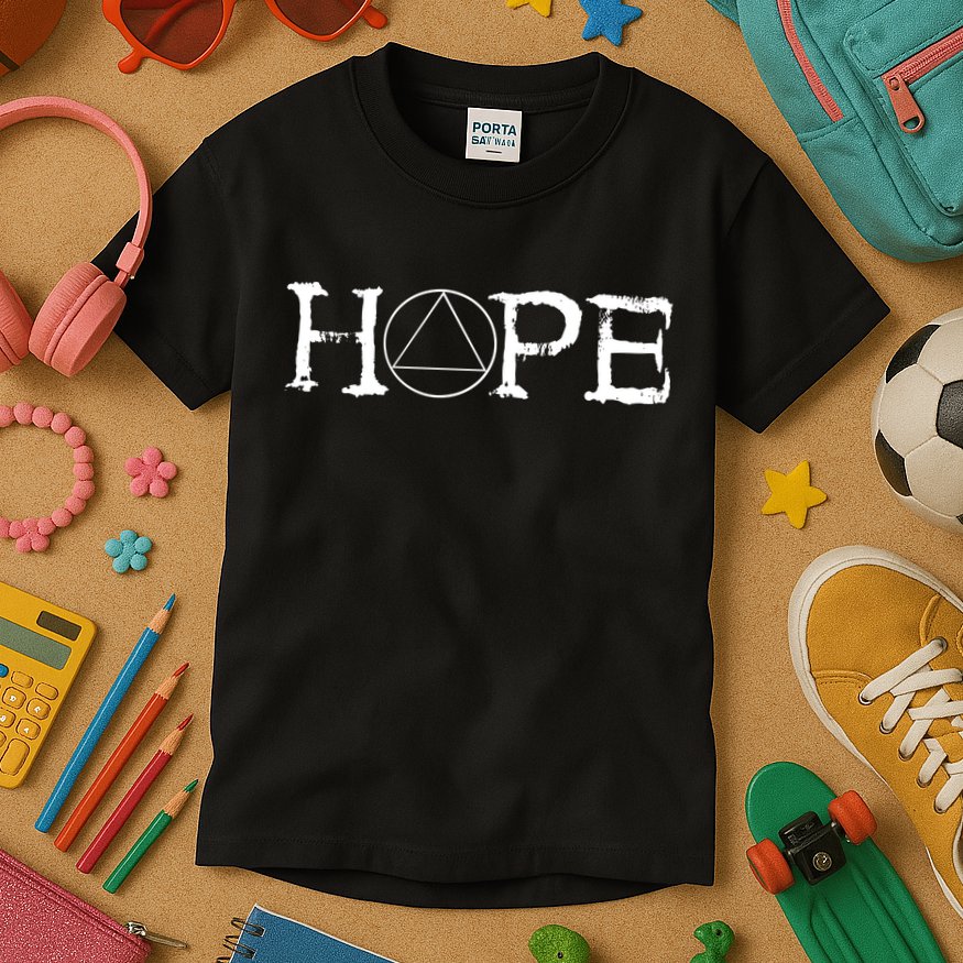 Sobriety Hope Recovery Alcoholic Sober Recover Aa Support Cool Gift Kids T-Shirt