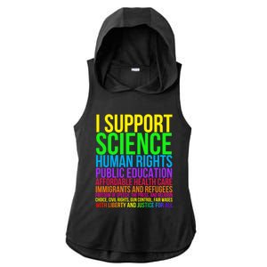 Science Hu Rights Education Health Care Freedom Gift Ladies PosiCharge Tri-Blend Wicking Draft Hoodie Tank