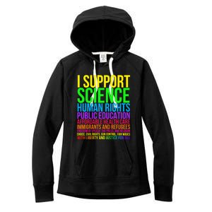 Science Hu Rights Education Health Care Freedom Gift Women's Fleece Hoodie