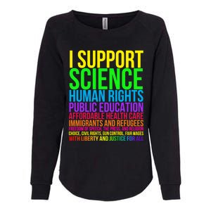 Science Hu Rights Education Health Care Freedom Gift Womens California Wash Sweatshirt