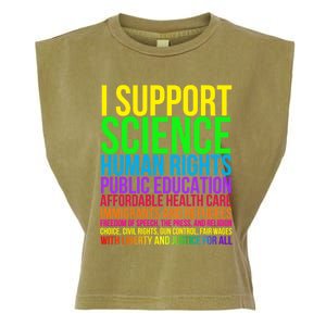 Science Hu Rights Education Health Care Freedom Gift Garment-Dyed Women's Muscle Tee