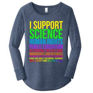 Science Hu Rights Education Health Care Freedom Gift Women's Perfect Tri Tunic Long Sleeve Shirt