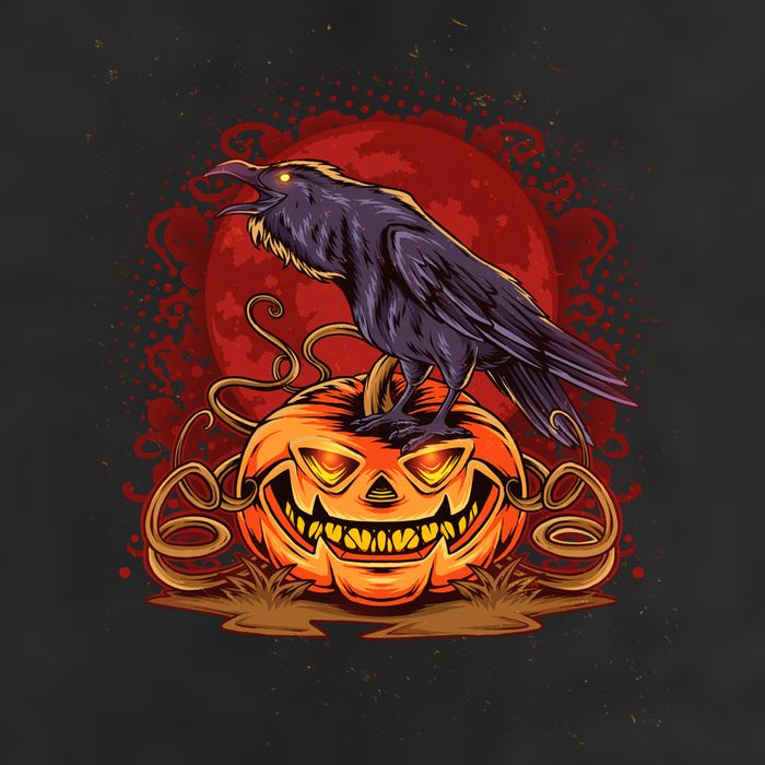 Spooky Halloween Raven Crow Jacklantern Pumpkin Adult Drive Performance Visor