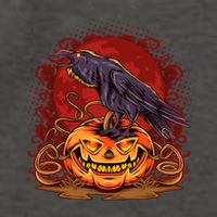 Spooky Halloween Raven Crow Jacklantern Pumpkin Vector Backpack