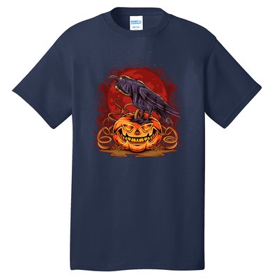 Spooky Halloween Raven Crow Jacklantern Pumpkin Tall T-Shirt