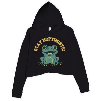 Stay Hoptimistic Crop Fleece Hoodie