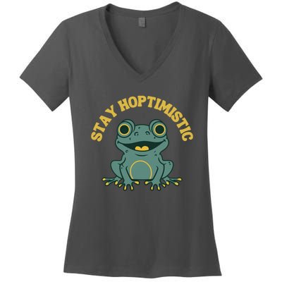 Stay Hoptimistic Women's V-Neck T-Shirt