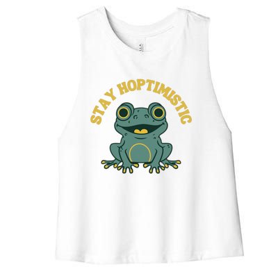 Stay Hoptimistic Women's Racerback Cropped Tank