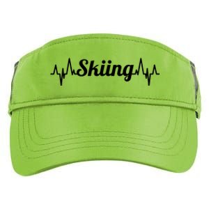 Ski Heartbeat Skiing Enthusiast Gift Adult Drive Performance Visor