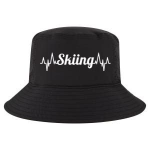 Ski Heartbeat Skiing Enthusiast Gift Cool Comfort Performance Bucket Hat