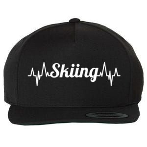 Ski Heartbeat Skiing Enthusiast Gift Wool Snapback Cap