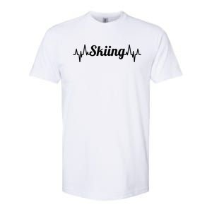 Ski Heartbeat Skiing Enthusiast Gift Softstyle CVC T-Shirt