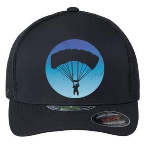 Skydiving Hobby Silhouette Flexfit Unipanel Trucker Cap