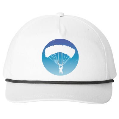 Skydiving Hobby Silhouette Snapback Five-Panel Rope Hat