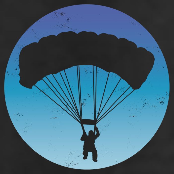 Skydiving Hobby Silhouette Adult Drive Performance Visor
