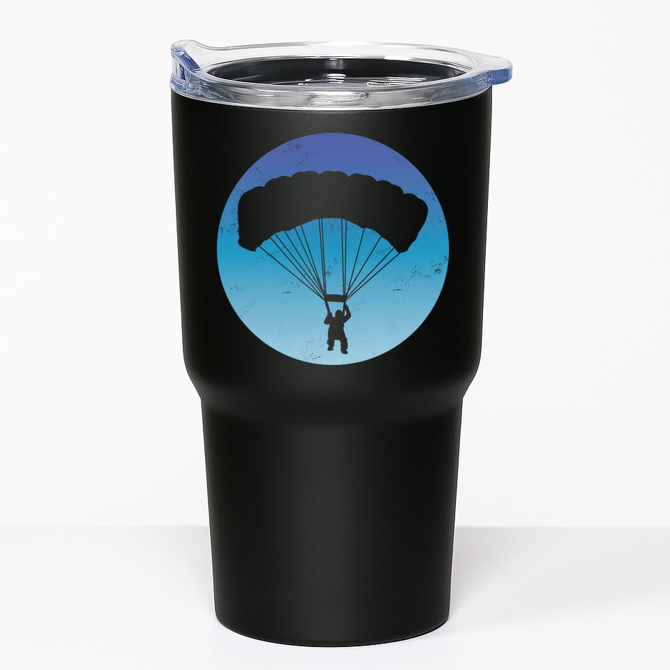 Skydiving Hobby Silhouette Tumbler