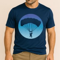 Skydiving Hobby Silhouette Cooling Performance Crew T-Shirt