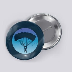 Skydiving Hobby Silhouette Button