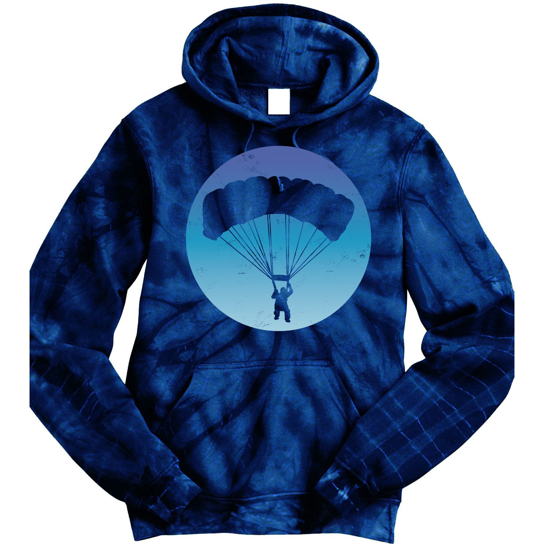 Skydiving Hobby Silhouette Tie Dye Hoodie