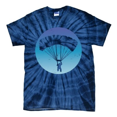 Skydiving Hobby Silhouette Tie-Dye T-Shirt