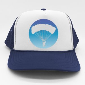 Skydiving Hobby Silhouette Trucker Hat