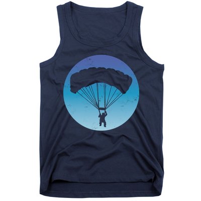 Skydiving Hobby Silhouette Tank Top