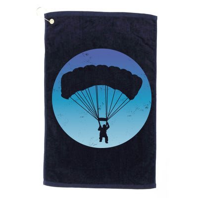 Skydiving Hobby Silhouette Golf Towel