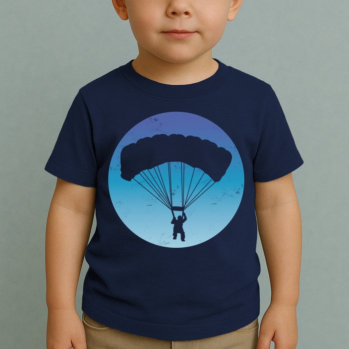 Skydiving Hobby Silhouette Toddler T-Shirt
