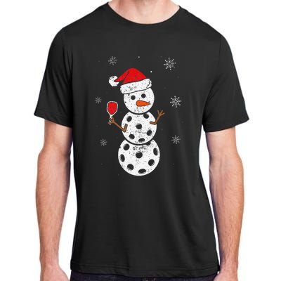 Santa Hat Snowman Gifts For Xmas Funny Pickleball Christmas Adult ChromaSoft Performance T-Shirt