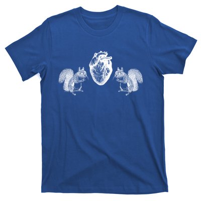 Squirrel Heart Squirrel Nature Anatomy By B Moss Cute Gift T-Shirt